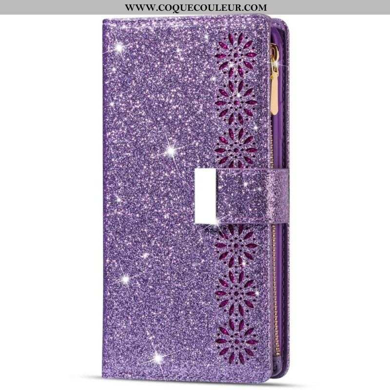 Housse Xiaomi 13 Paillettes Portefeuille Zip