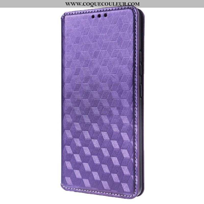 Flip Cover Xiaomi Redmi A1 Effet Cuir Cubes 3D