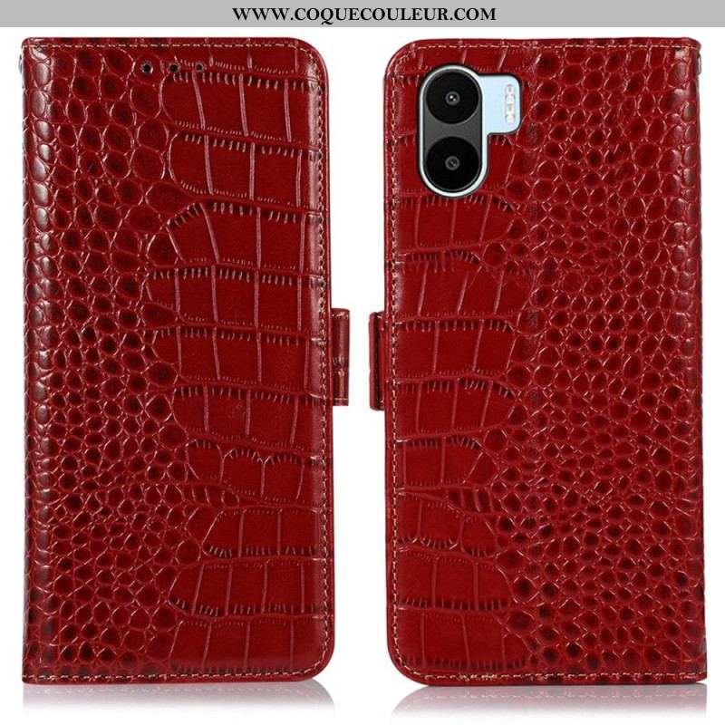 Housse Xiaomi Redmi A1 Style Crocodile RFID