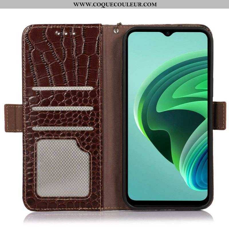 Housse Xiaomi Redmi A1 Style Crocodile RFID