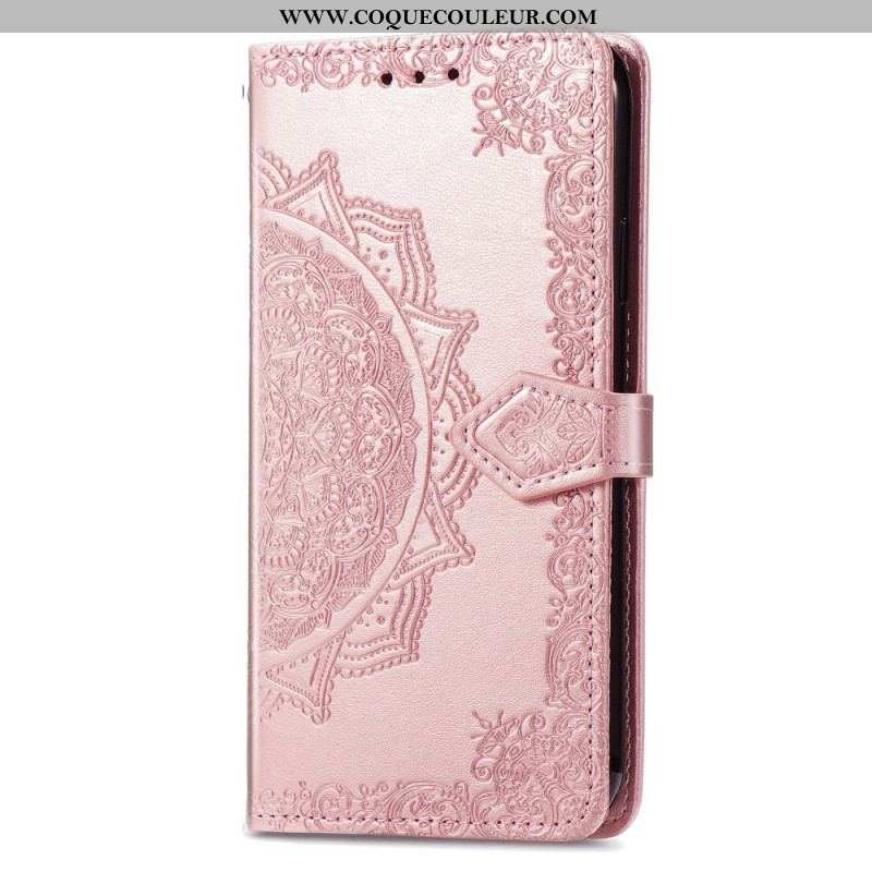 Housse Xiaomi Redmi A1 Mandala Soleil avec Lanière