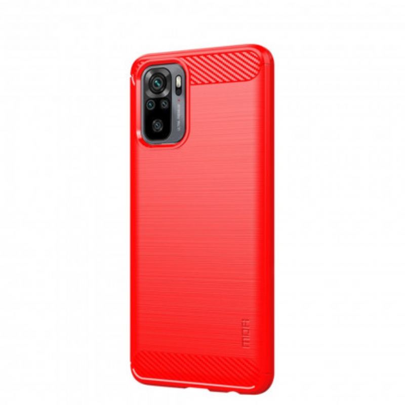 Coque Xiaomi Redmi Note 10/10S/Poco M5s Fibre Carbone Brossée Mofi