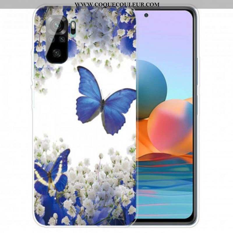 Coque Xiaomi Redmi Note 10/10S/Poco M5s Vol de Papillons