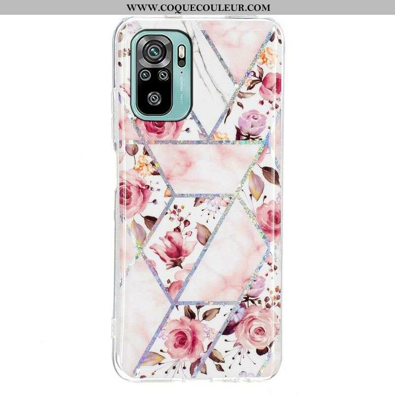 Coque Xiaomi Redmi Note 10/10S/Poco M5s Marbrée Fleurs