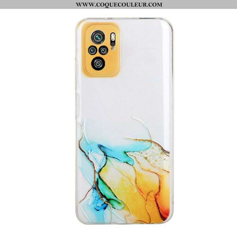 Coque Xiaomi Redmi Note 10/10S/Poco M5s Silicone Effet Marbré