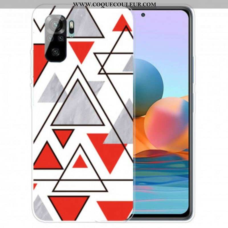 Coque Xiaomi Redmi Note 10/10S/Poco M5s Marbre Triangles