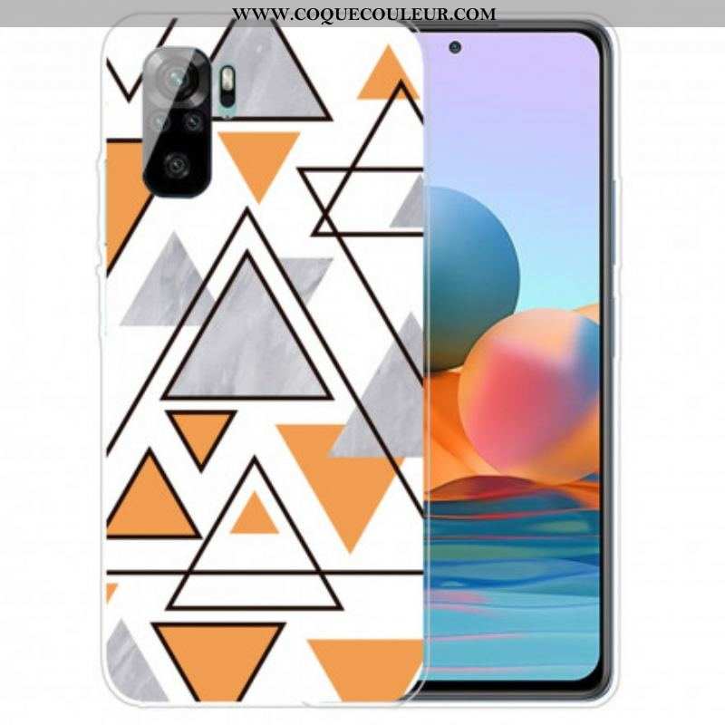 Coque Xiaomi Redmi Note 10/10S/Poco M5s Marbre Triangles