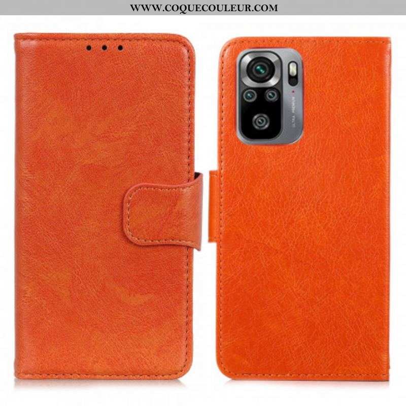 Housse Xiaomi Redmi Note 10/10S/Poco M5s Cuir Nappa Fendu