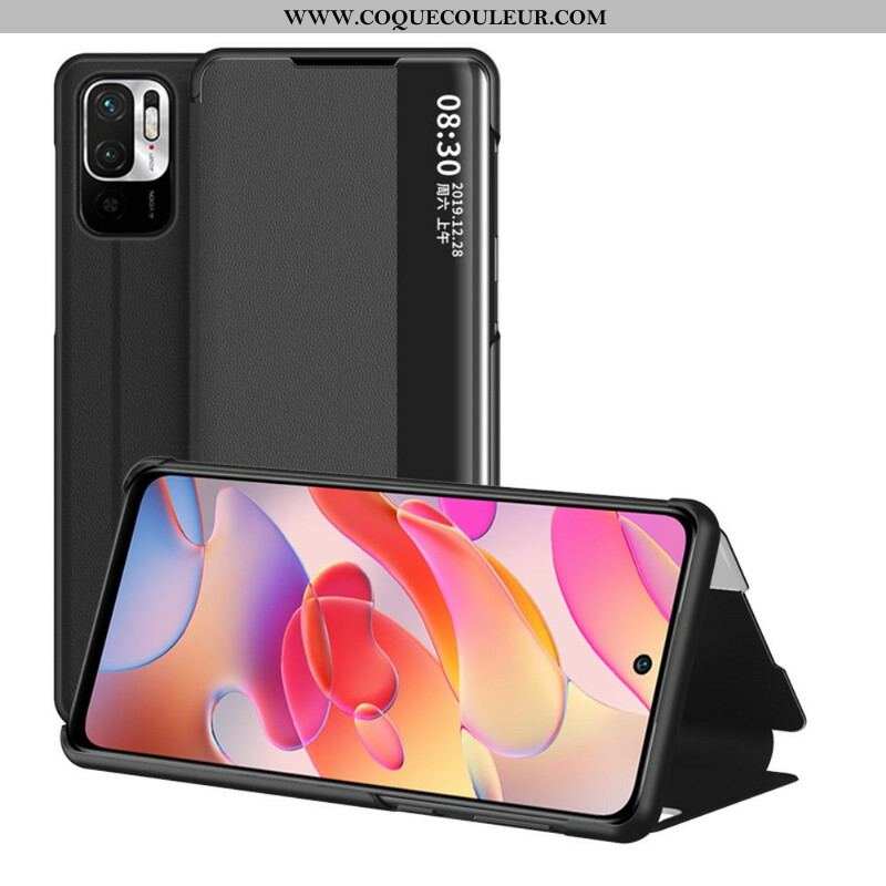 View Cover Xiaomi Redmi Note 10 5G / Poco M3 Pro 5G Effet Cuir Texturé