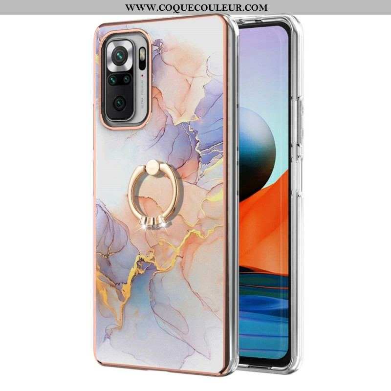 Coque Xiaomi Redmi Note 10 Pro Marbre avec Anneau-Support