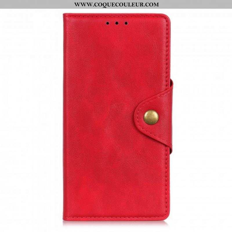 Housse Xiaomi Redmi Note 10 Pro Simili Cuir Bouton