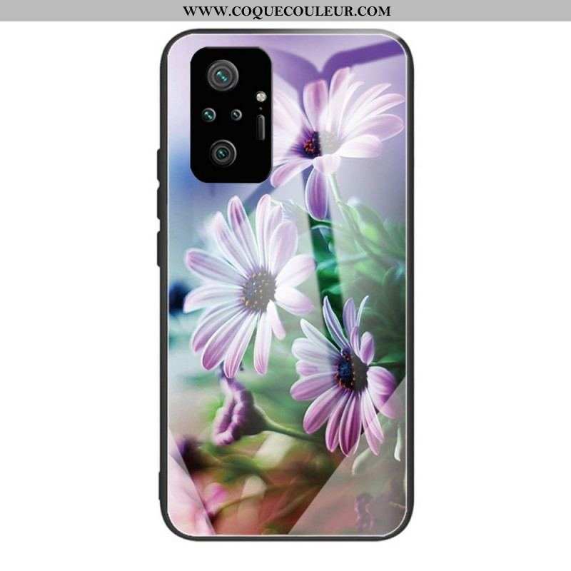 Coque Xiaomi Redmi Note 10 Pro Verre Trempé Fleurs Réalistes