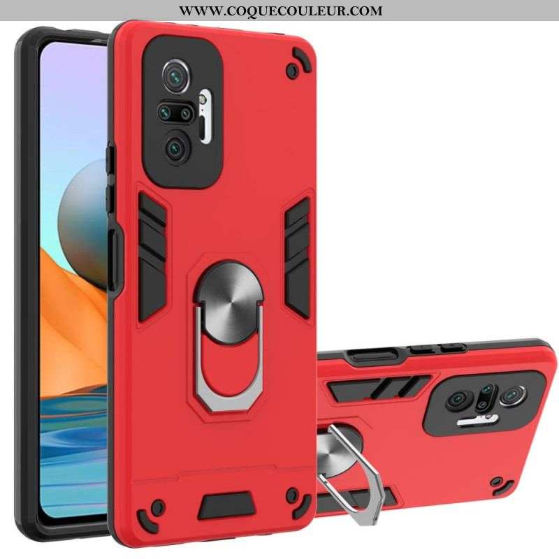 Coque Xiaomi Redmi Note 10 Pro Détachable Anneau-Support Métallisée