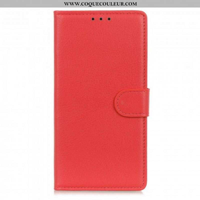 Housse Xiaomi Redmi Note 10 Pro Effet Cuir Litchi Premium