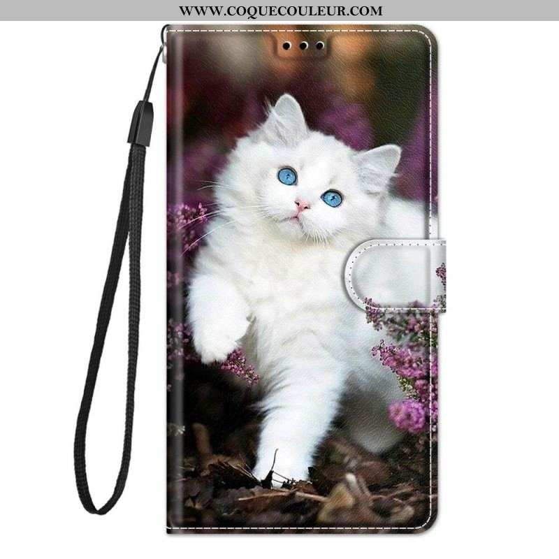 Housse Xiaomi Redmi Note 10 Pro Chat Trop Cute à Lanière