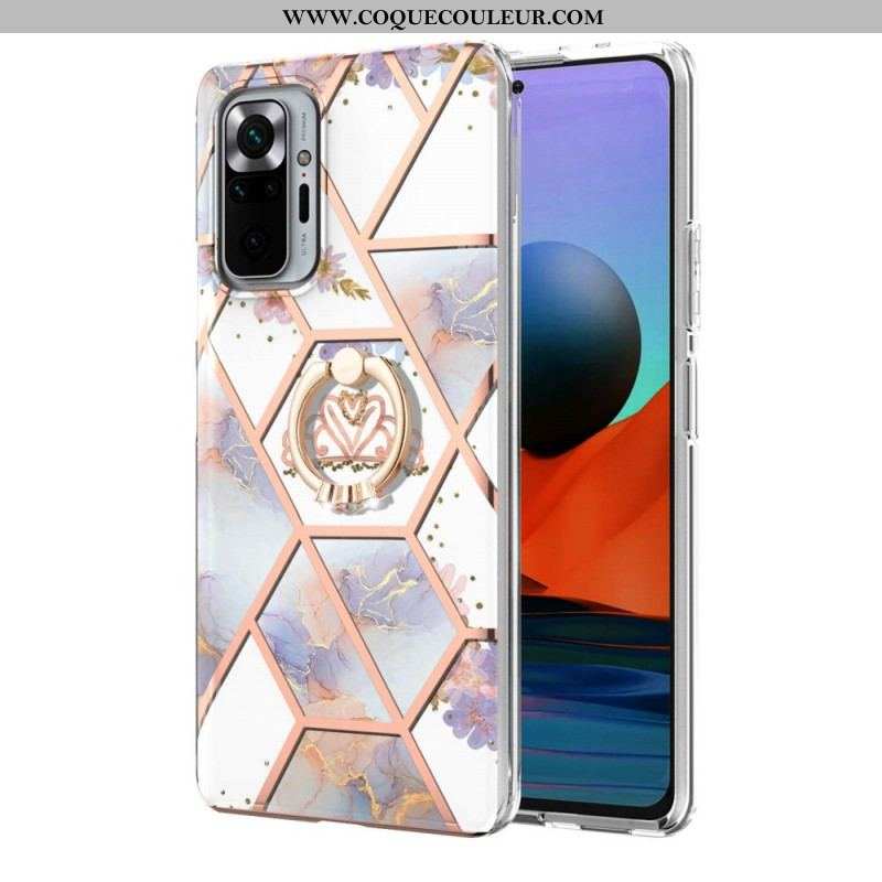 Coque Xiaomi Redmi Note 10 Pro Fleurs Anneau-Support