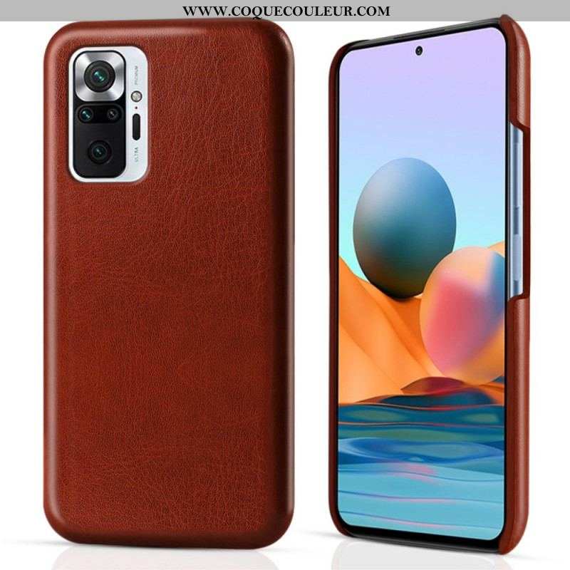 Coque Xiaomi Redmi Note 10 Pro Effet Cuir KSQ