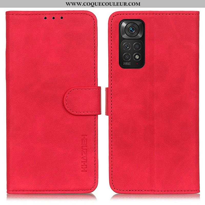 Housse Xiaomi Redmi Note 11 / 11s Effet Cuir Vintage KHAZNEH