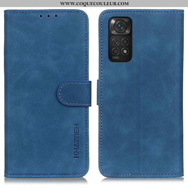 Housse Xiaomi Redmi Note 11 / 11s Effet Cuir Vintage KHAZNEH