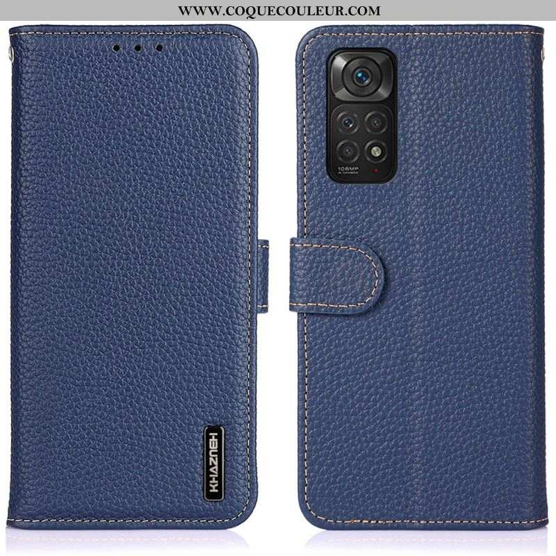 Housse Xiaomi Redmi Note 11 / 11s Cuir Litchi KHAZNEH