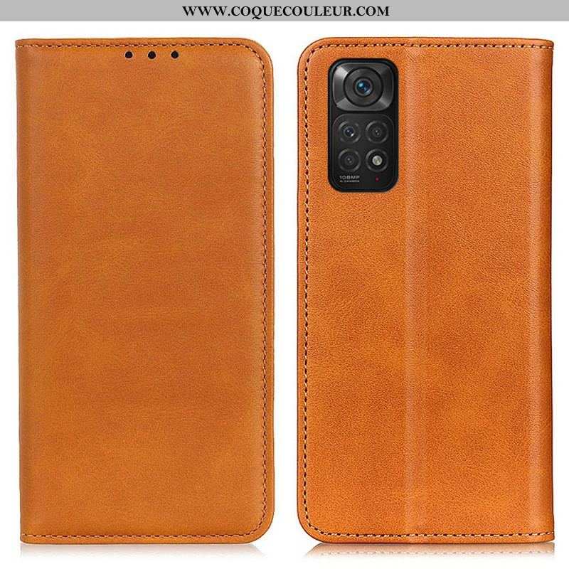 Flip Cover Xiaomi Redmi Note 11 / 11s Cuir Fendu Élégance