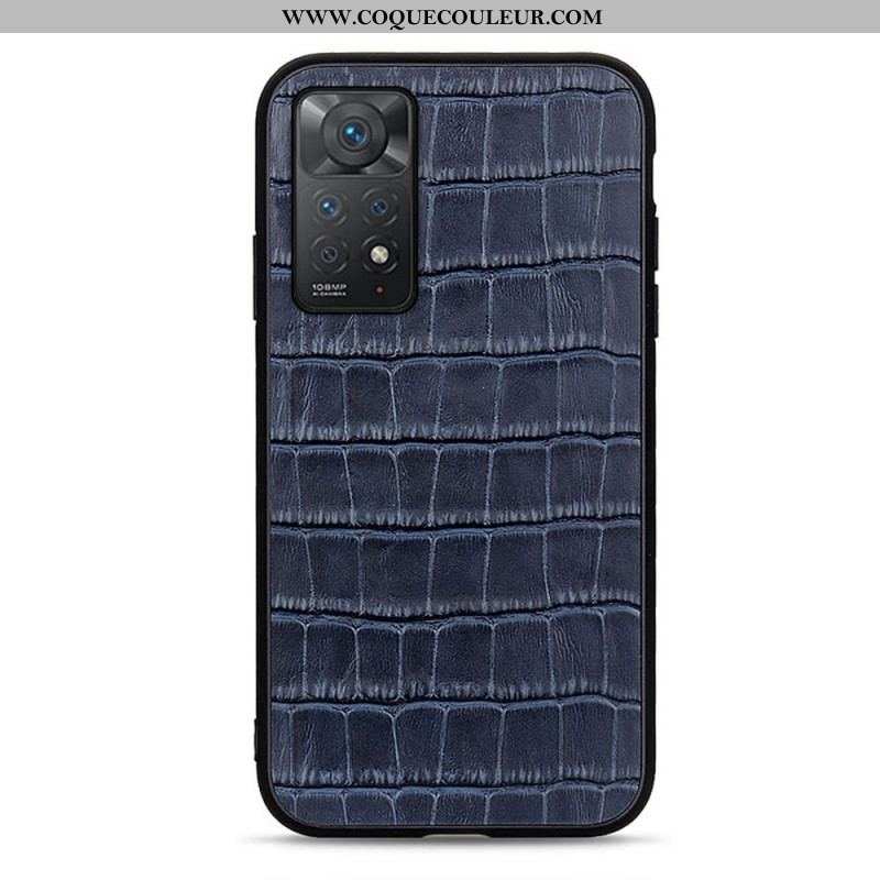 Coque Xiaomi Redmi Note 11 Pro / Note 11 Pro 5G Véritable Cuir Texture Crocodile