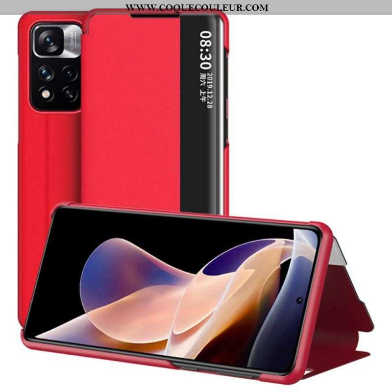 View Cover Xiaomi Redmi Note 11 Pro Plus 5G Simili Cuir Texturé