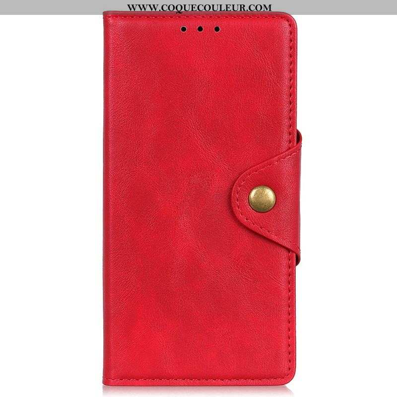 Housse Xiaomi Redmi Note 12 4G Simili Cuir Bouton Magnétique