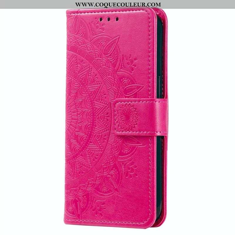 Housse Xiaomi Redmi Note 12 4G Mandala Soleil avec Lanière