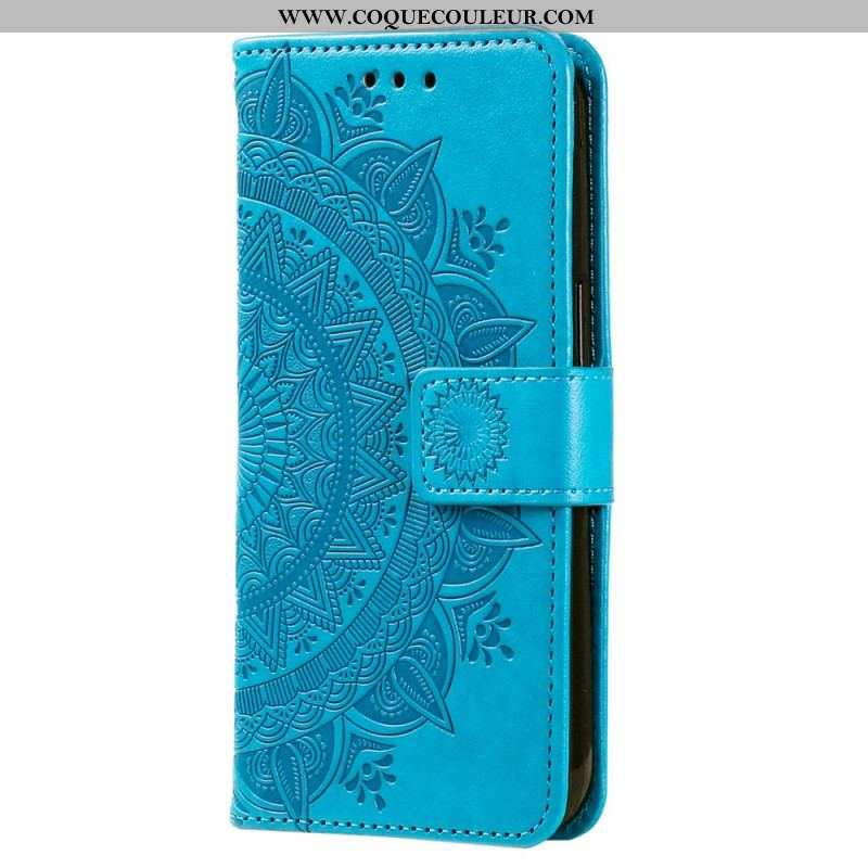 Housse Xiaomi Redmi Note 12 4G Mandala Soleil avec Lanière