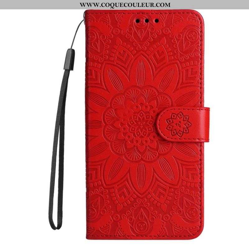 Housse Xiaomi Redmi Note 12/Poco X5 5G Déco Mandala à Lanière