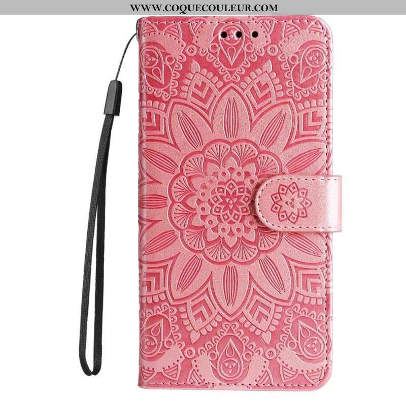 Housse Xiaomi Redmi Note 12/Poco X5 5G Déco Mandala à Lanière