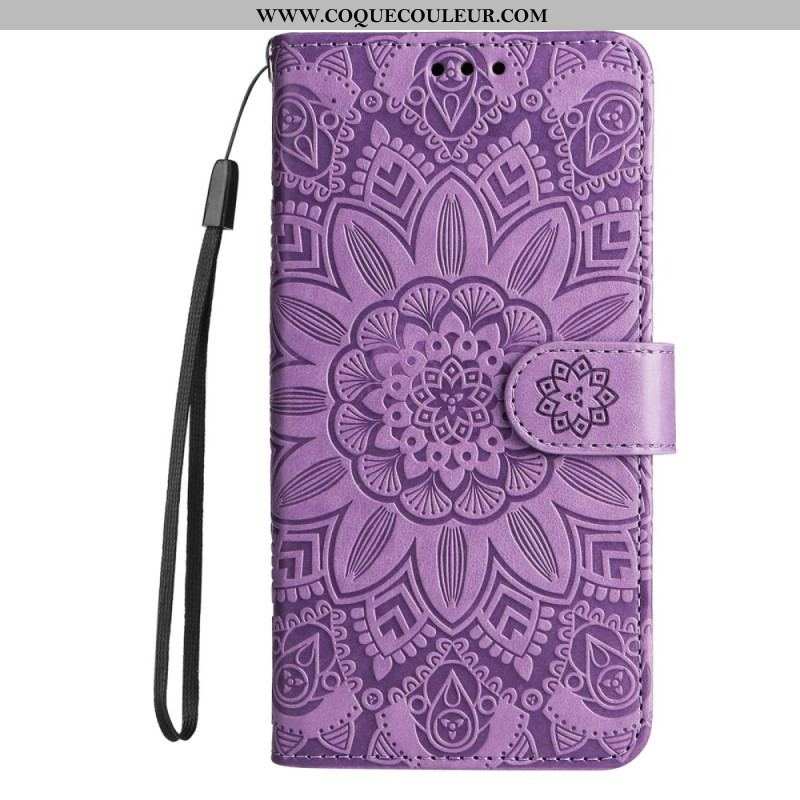 Housse Xiaomi Redmi Note 12/Poco X5 5G Déco Mandala à Lanière