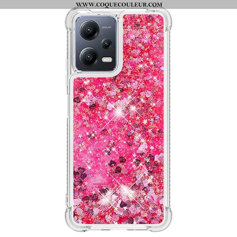 Coque Xiaomi Redmi Note 12/Poco X5 5G Paillettes Colorées