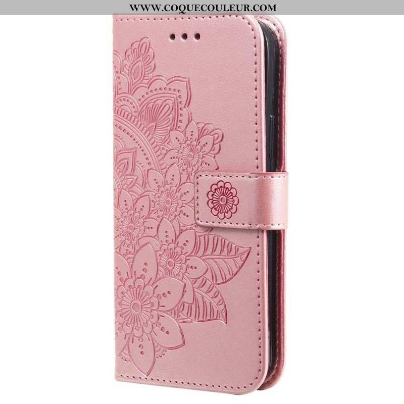 Housse Xiaomi Redmi Note 12 Pro Plus Fleur Mandala à Lanière