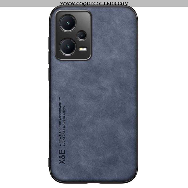 Coque Xiaomi Redmi Note 12 Pro/Poco X5 Pro 5G Cuir Effet Cuir X&E