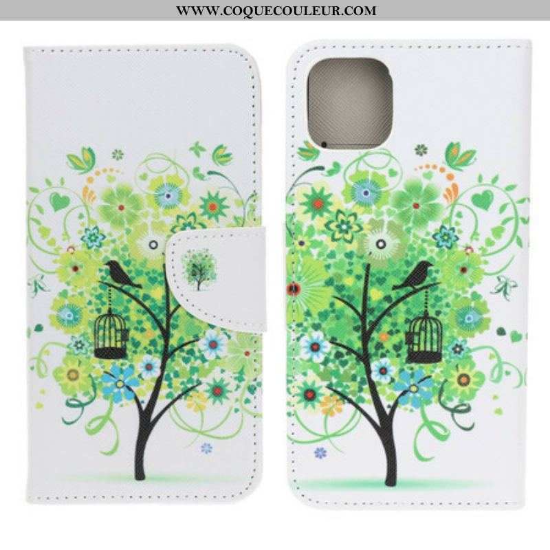 Housse iPhone 13 Mini Arbre Fleuri