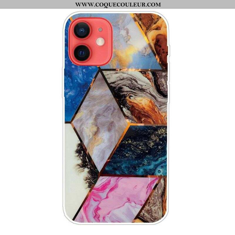 Coque iPhone 13 Mini Marbre Géométrique Variable