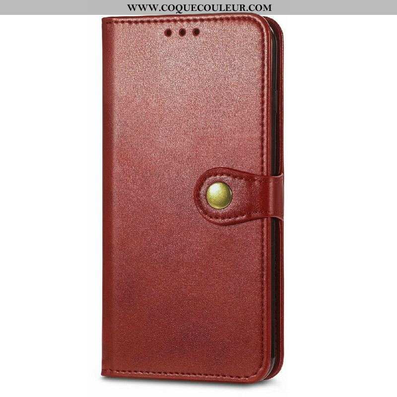 Housse iPhone 13 Mini Simili Cuir et Fermoir Vintage