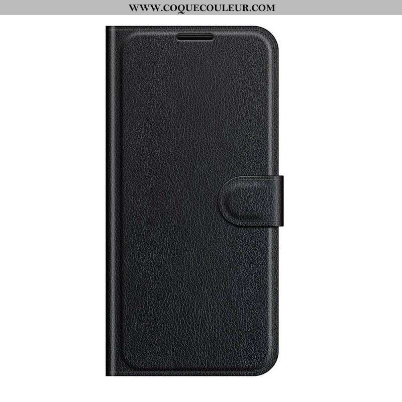 Housse iPhone 13 Mini Effet Cuir Litchi Classique