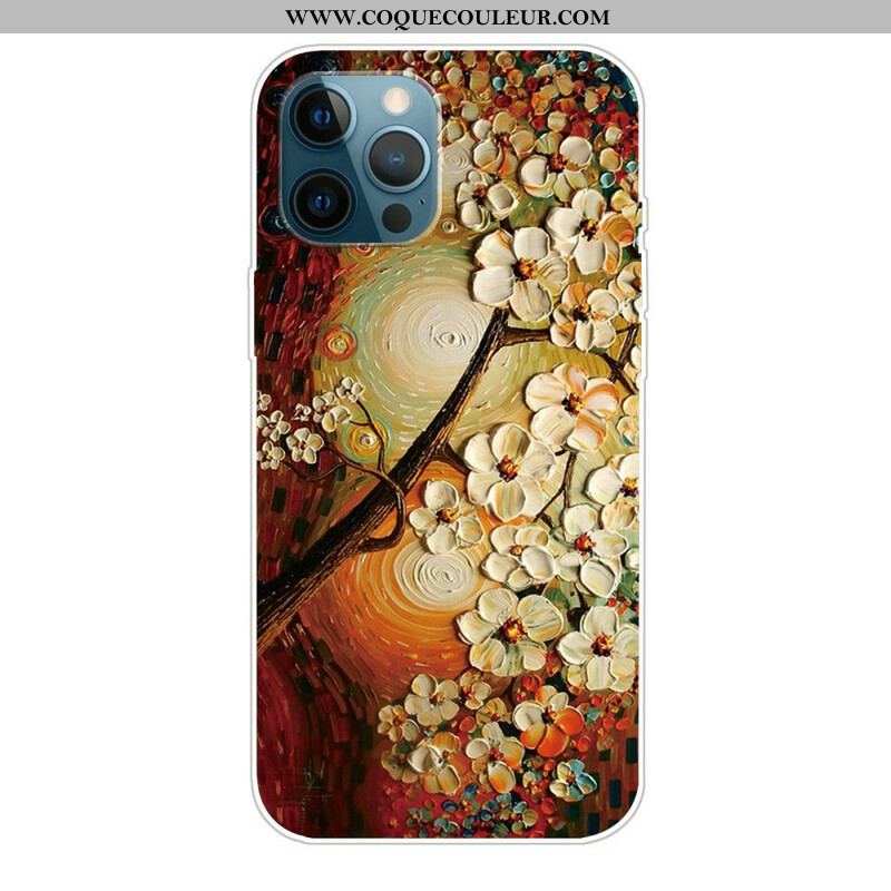 Coque iPhone 13 Pro Max Flexible Fleurs