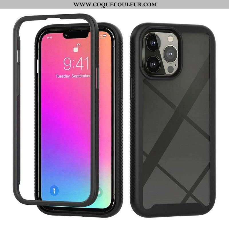 Coque iPhone 13 Pro Max Conception Hybride Rebords Silicone