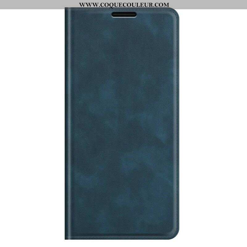 Flip Cover iPhone 13 Pro Effet Cuir Douceur Soie