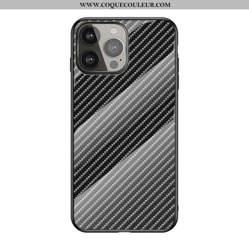 Coque iPhone 13 Pro Verre Trempé Fibre Carbone