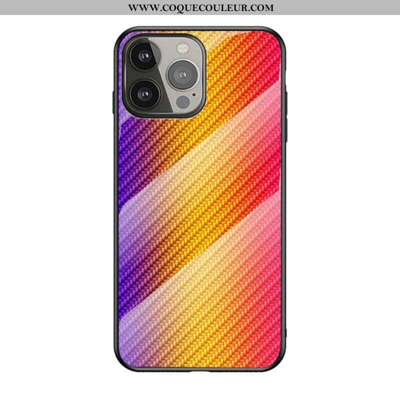 Coque iPhone 13 Pro Verre Trempé Fibre Carbone