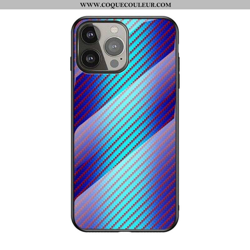 Coque iPhone 13 Pro Verre Trempé Fibre Carbone