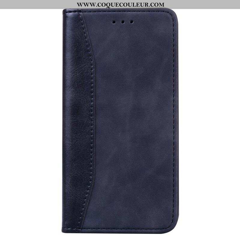 Flip Cover iPhone 13 Pro Effet Cuir Business Bicolore