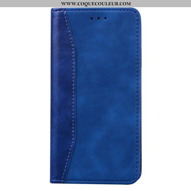 Flip Cover iPhone 13 Pro Effet Cuir Business Bicolore