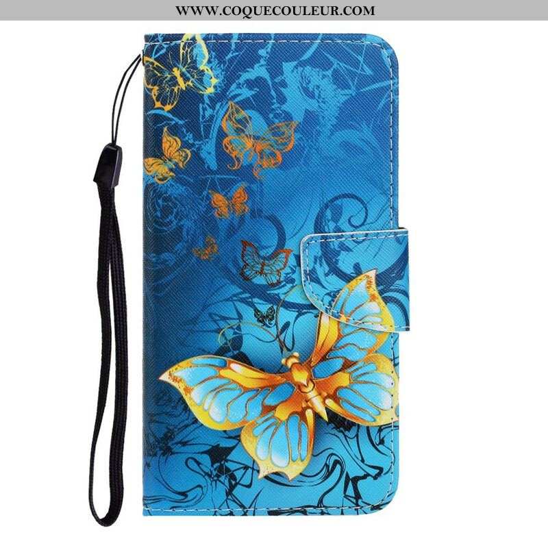 Housse iPhone 13 Pro Variations Papillons à Lanière