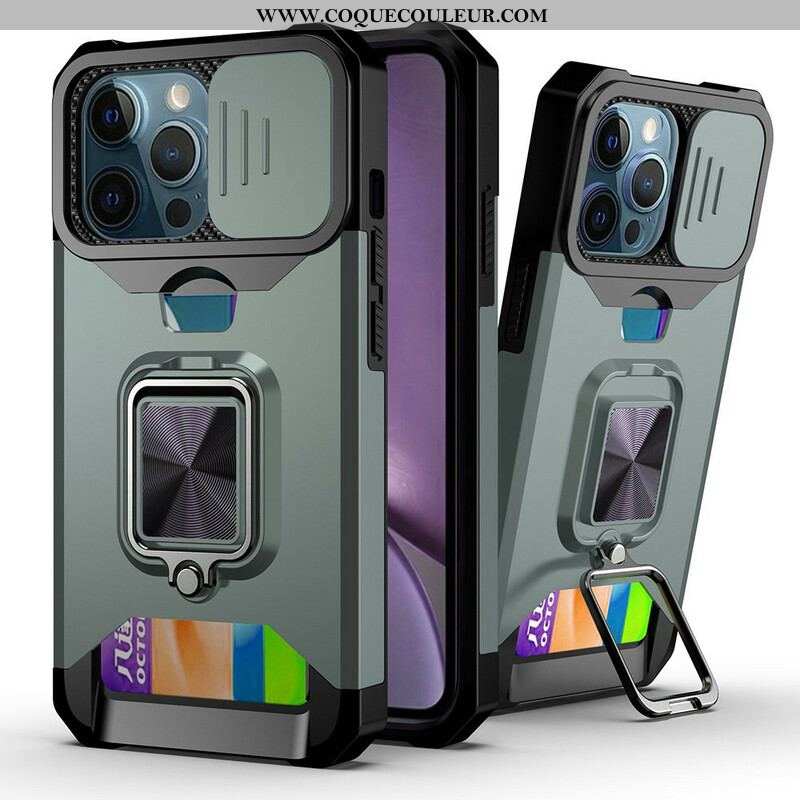 Coque iPhone 13 Pro Multi-Fonctionnelle Protège-Lentilles